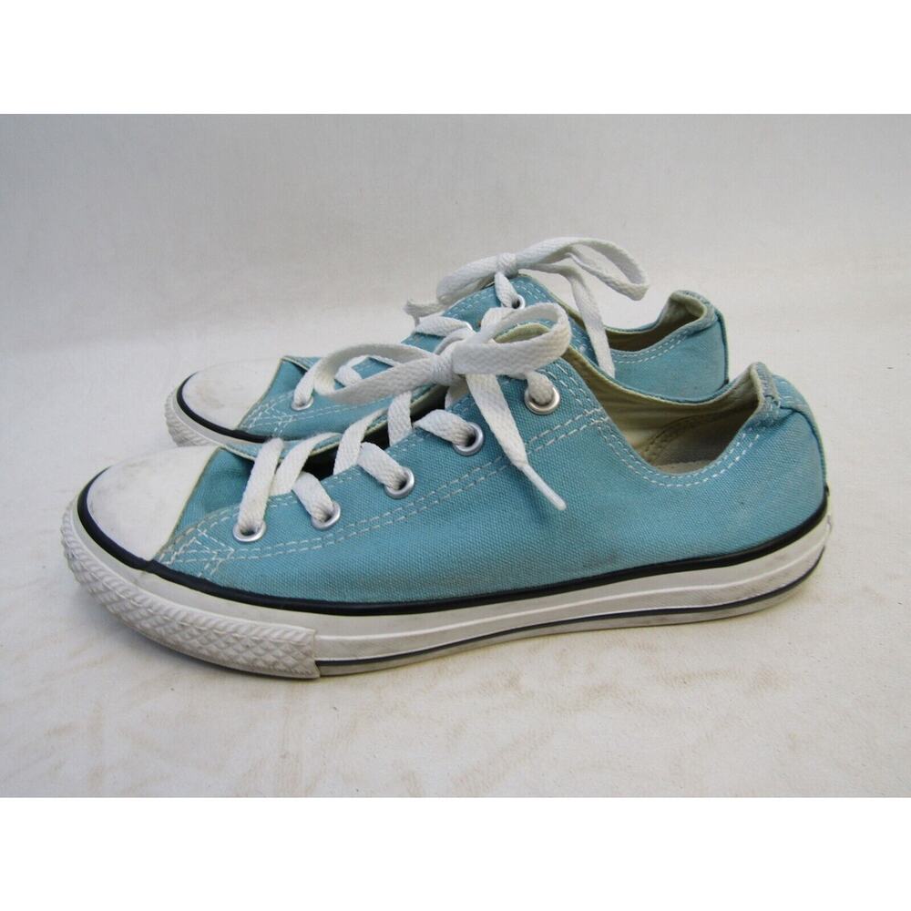 Kids Light Blue Canvas Low-Top Sneakers